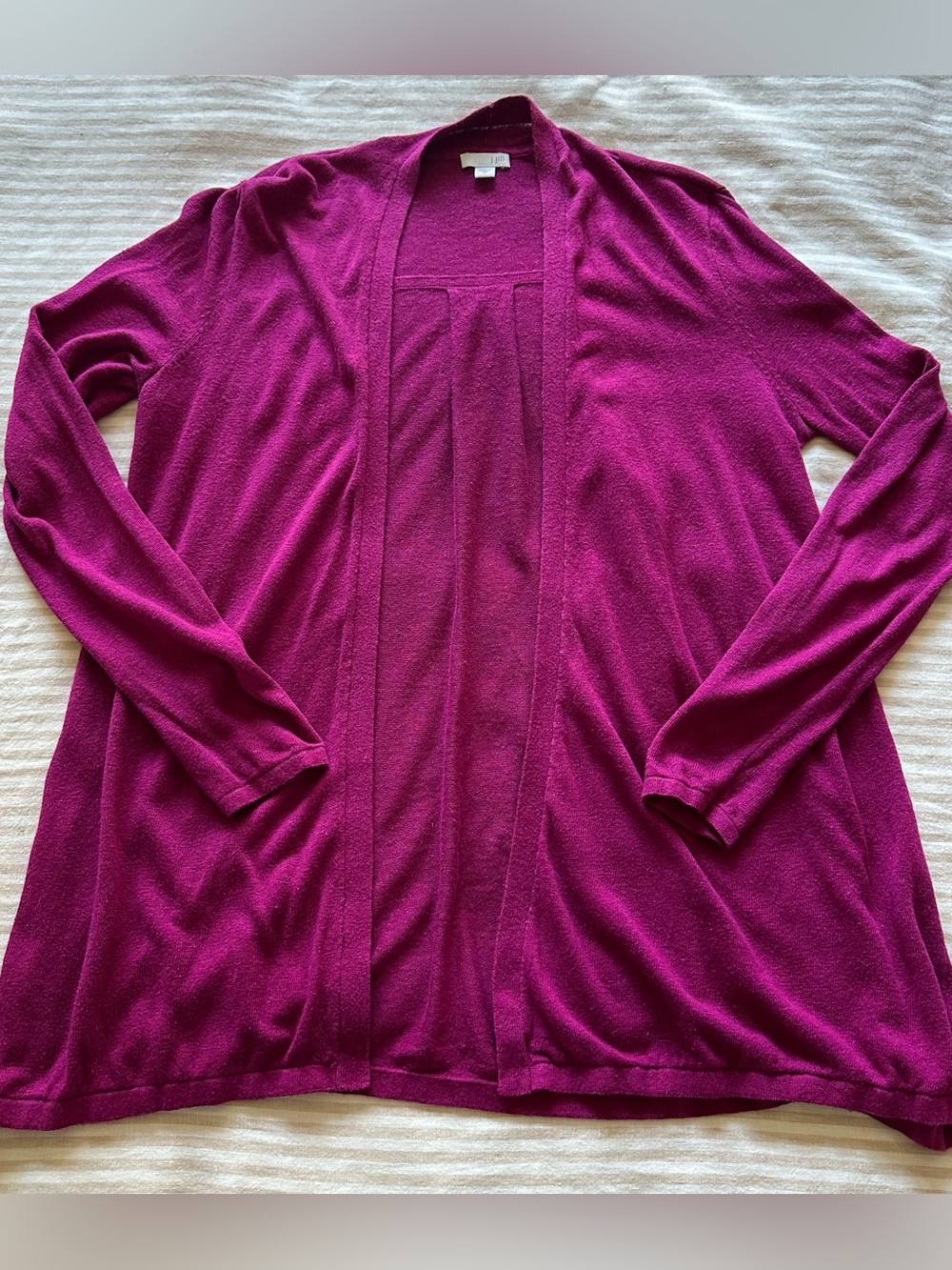 j jill magenta linen/rayon cardigan / sz xl